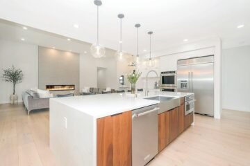 Modern kitchen with appliances in a family home