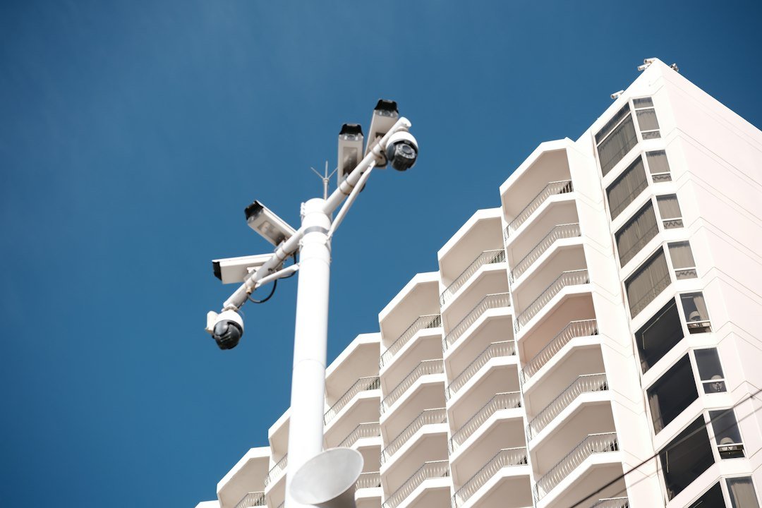 Security cameras mounted outside a home