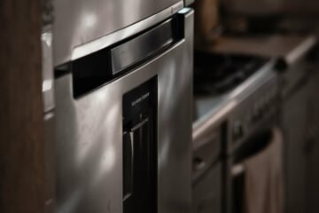 Stainless steel refrigerator in a modern kitchen